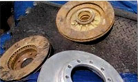 NAPA Ultra Premium Rotors after being buried in flood waters